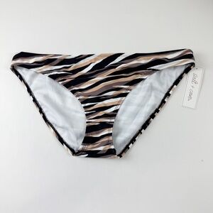 Salt + Cove Bikini Bottom Juniors Size XL Tan Black Stripe NWT